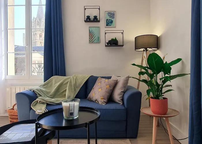 Charming Studio With View Of The Abbaye-Aux-Hommes